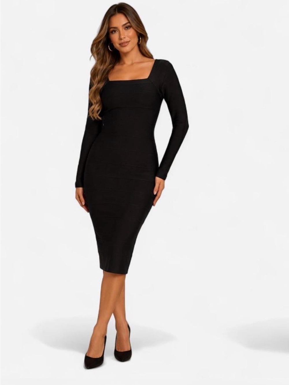 ✨ INC International Concepts Black Bandage Dress | Long Sleeve Zipper Cuff Small